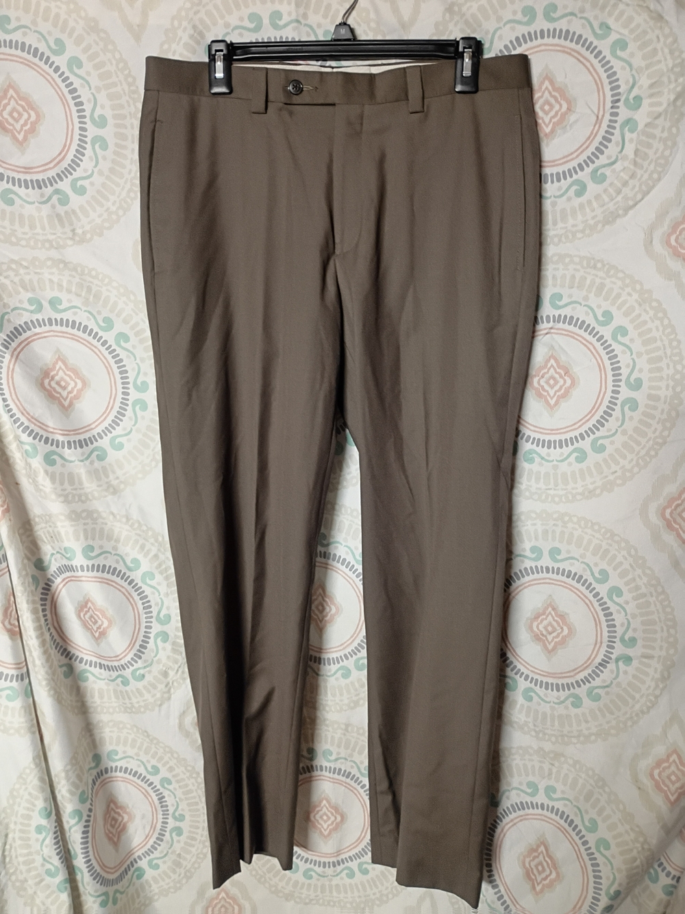 Calvin Klein Men's Dress Pants in Taupe Brown